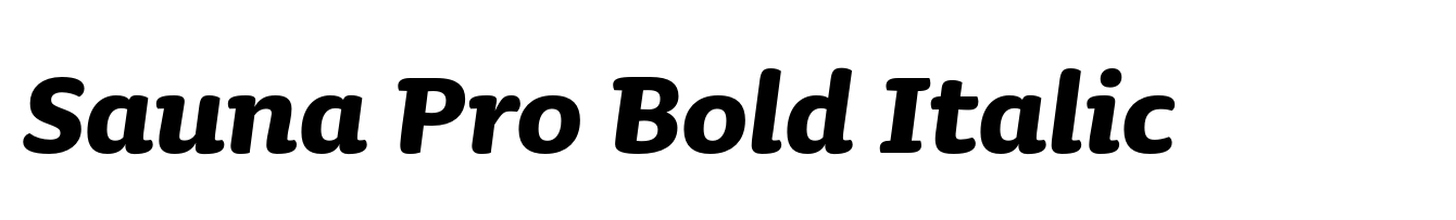 Sauna Pro Bold Italic